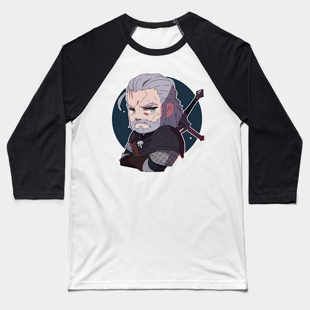 witcher Baseball T-Shirt by piratesnow